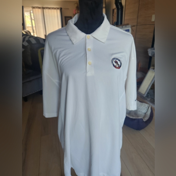 Nike Dry Fit Pinehurst#2 White Polo Shirt - Picture 1 of 6